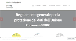 Desktop Screenshot of fedeltadelsuono.net